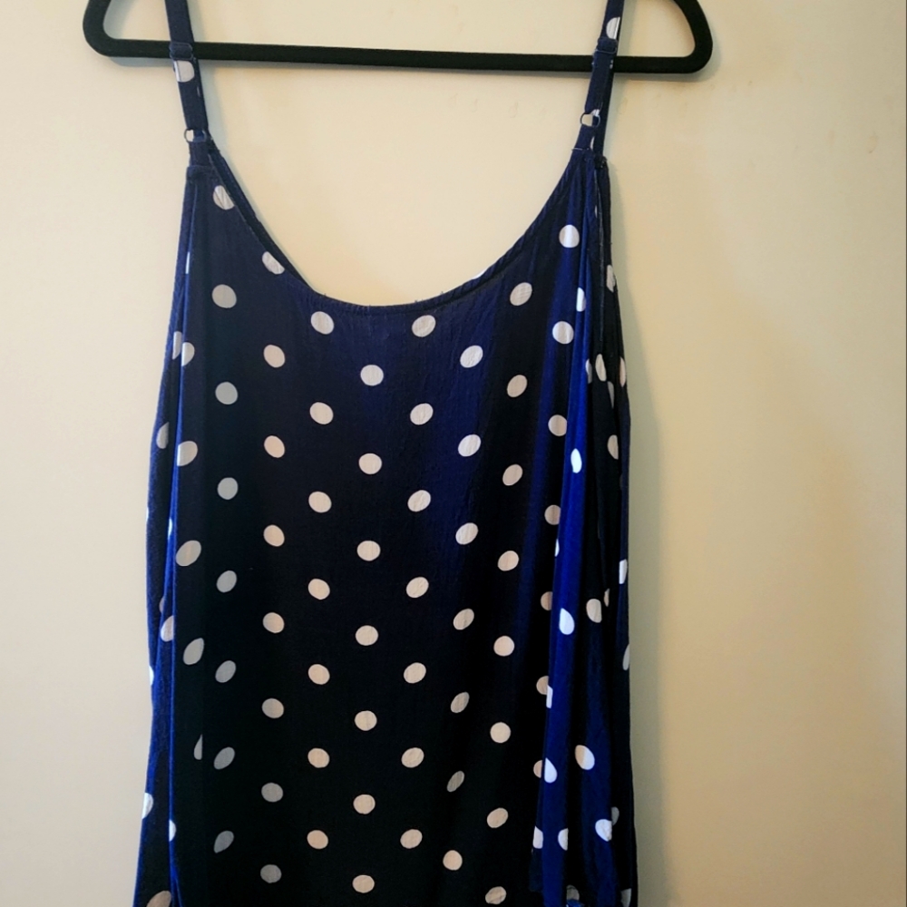 Drk blue poka dot
